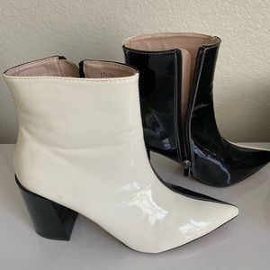 Cutest Nasty Gal black and white booties